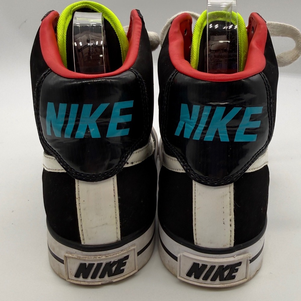 Nike Sweet Classic High Kids 5Y Black Neon Patent Leather Sneakers Athletic Shoe - Picture 5 of 9